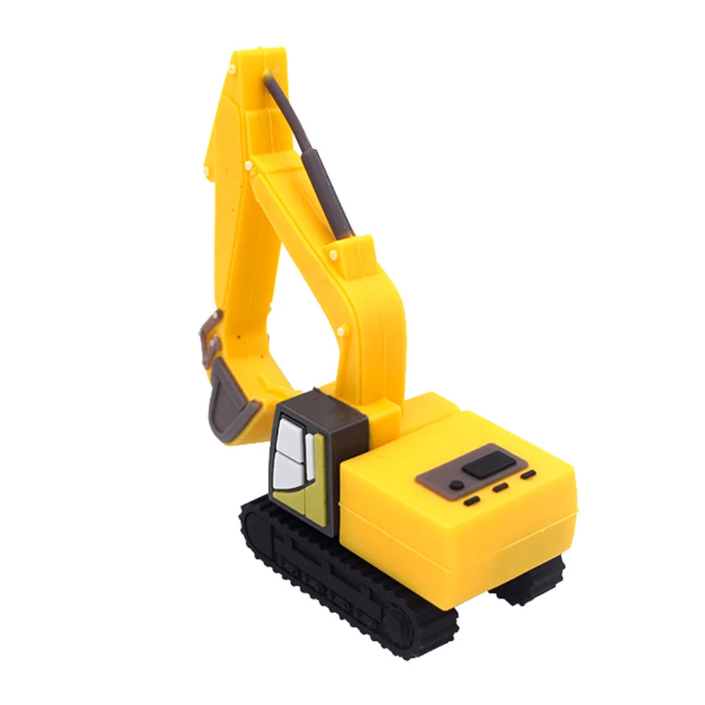 Флешка Резиновая Экскаватор Excavator Q133 желтый 1 Гб - фото 6