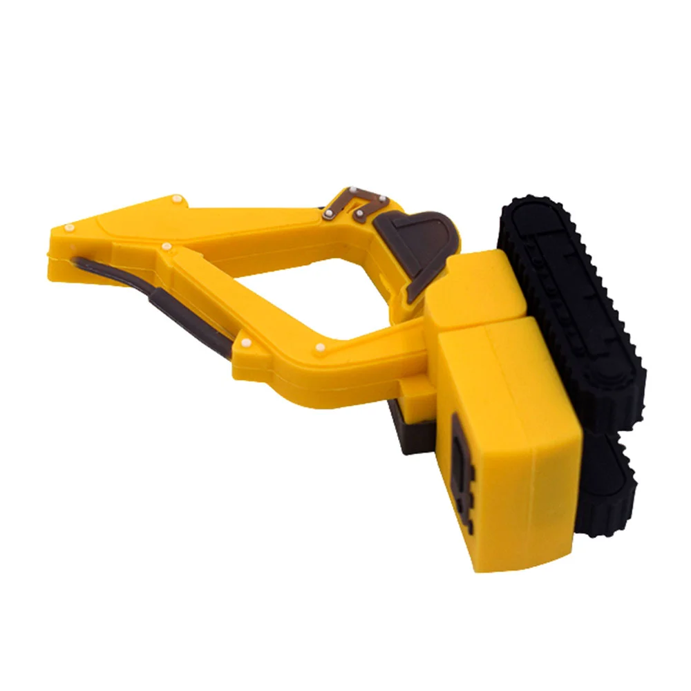 Флешка Резиновая Экскаватор Excavator Q133 желтый 2 Гб - фото 9
