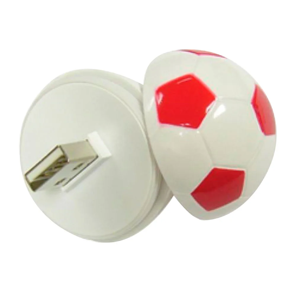Флешка Пластиковая Футбольный Мяч \Soccer Ball\ S140 белый / красный 4 Гб - фото 2