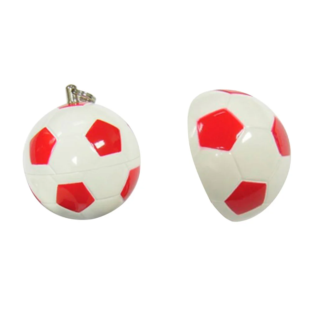 Флешка Пластиковая Футбольный Мяч \Soccer Ball\ S140 белый / красный 4 Гб - фото 5