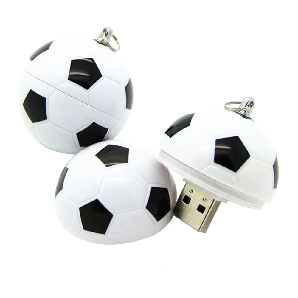 Флешка Пластиковая Футбольный Мяч \Soccer Ball\ S140 белый / черный 1 Гб - фото 8