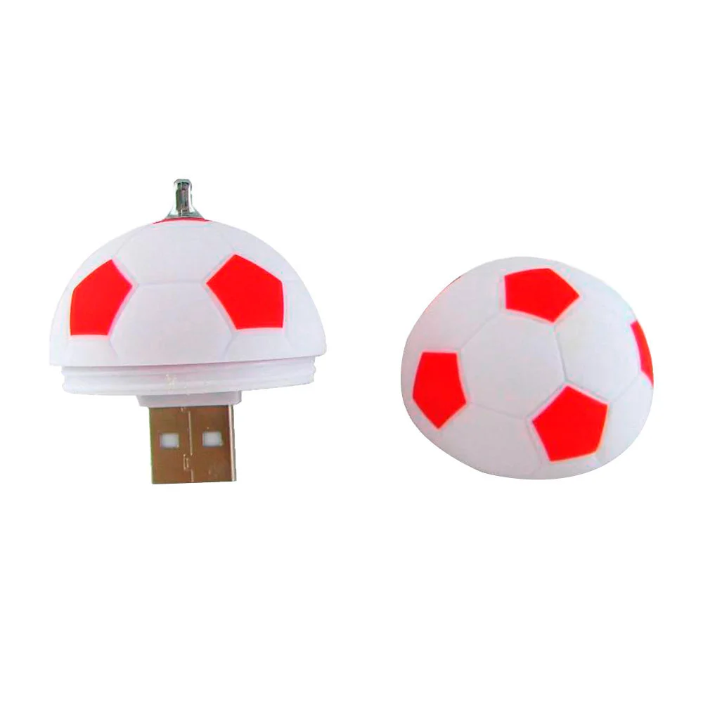 Флешка Пластиковая Футбольный Мяч Soccer Ball S140 белый / красный матовый 8 Гб - фото 8