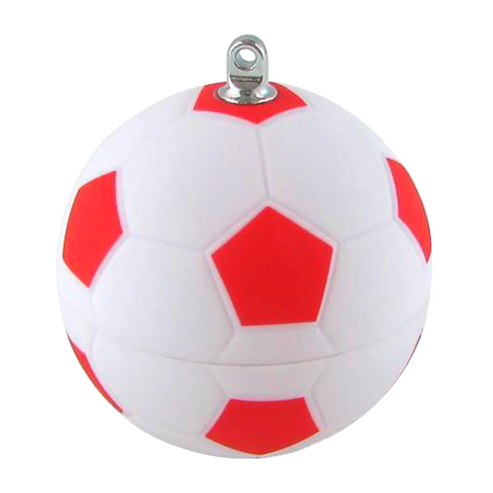 Флешка Пластиковая Футбольный Мяч Soccer Ball S140 белый / красный матовый 16 Гб - фото 1