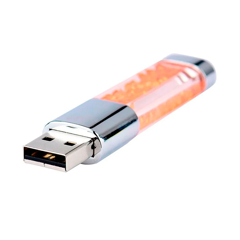 Флешка Стеклянная Призма Prisma W142 оранжевый 8 Гб - фото 4