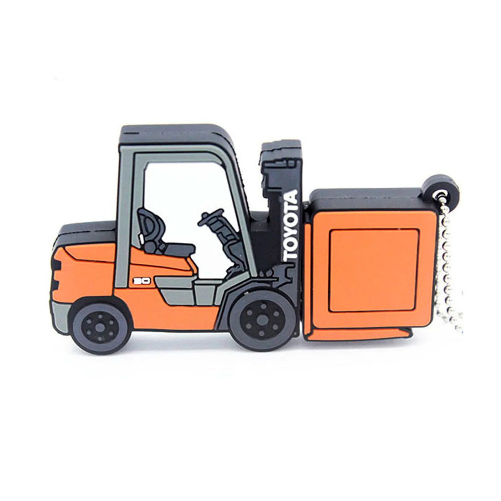 Флешка Резиновая Погрузчик Forklift Truck Q143 оранжевый 32 Гб - фото 10