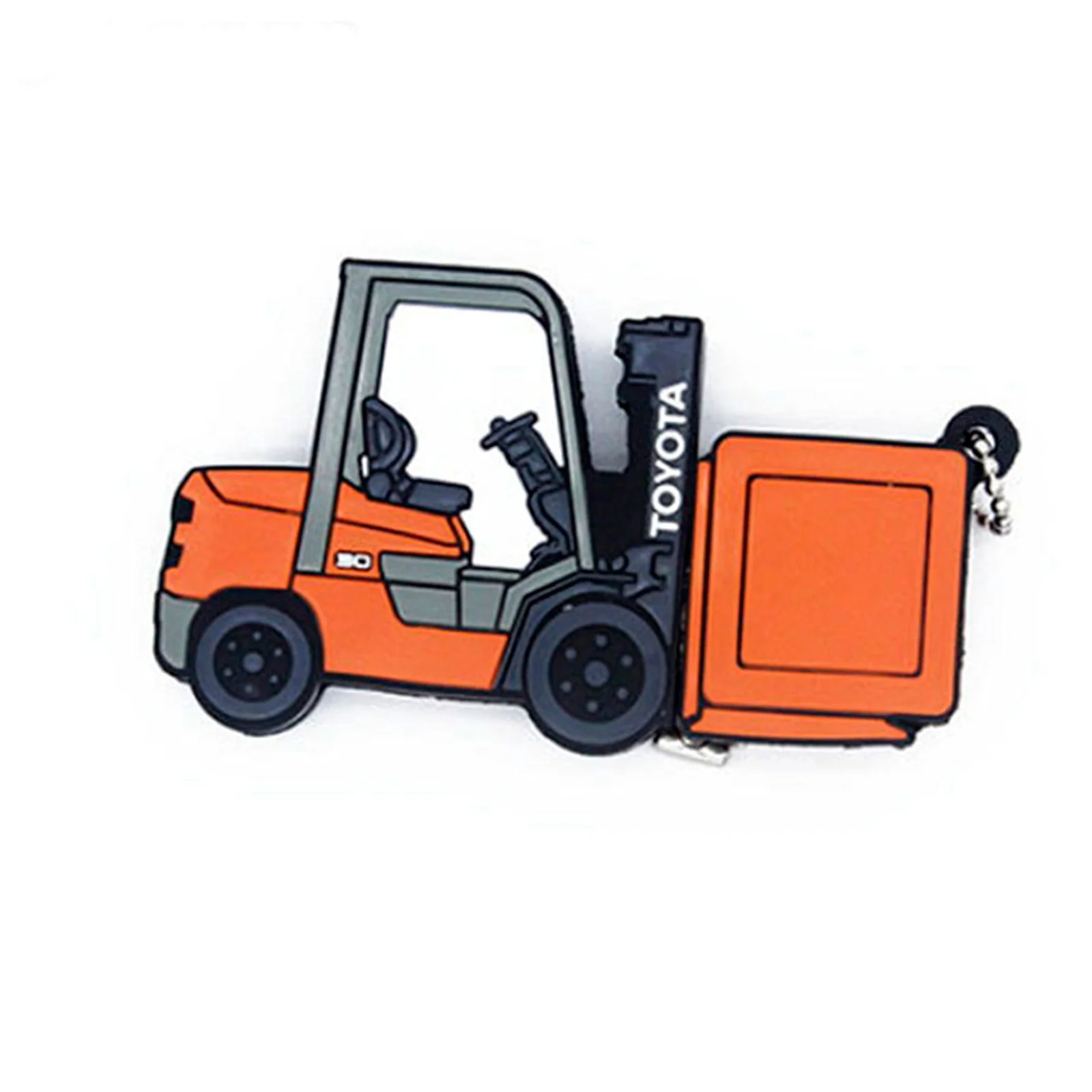 Флешка Резиновая Погрузчик Forklift Truck Q143 оранжевый 32 Гб - фото 9