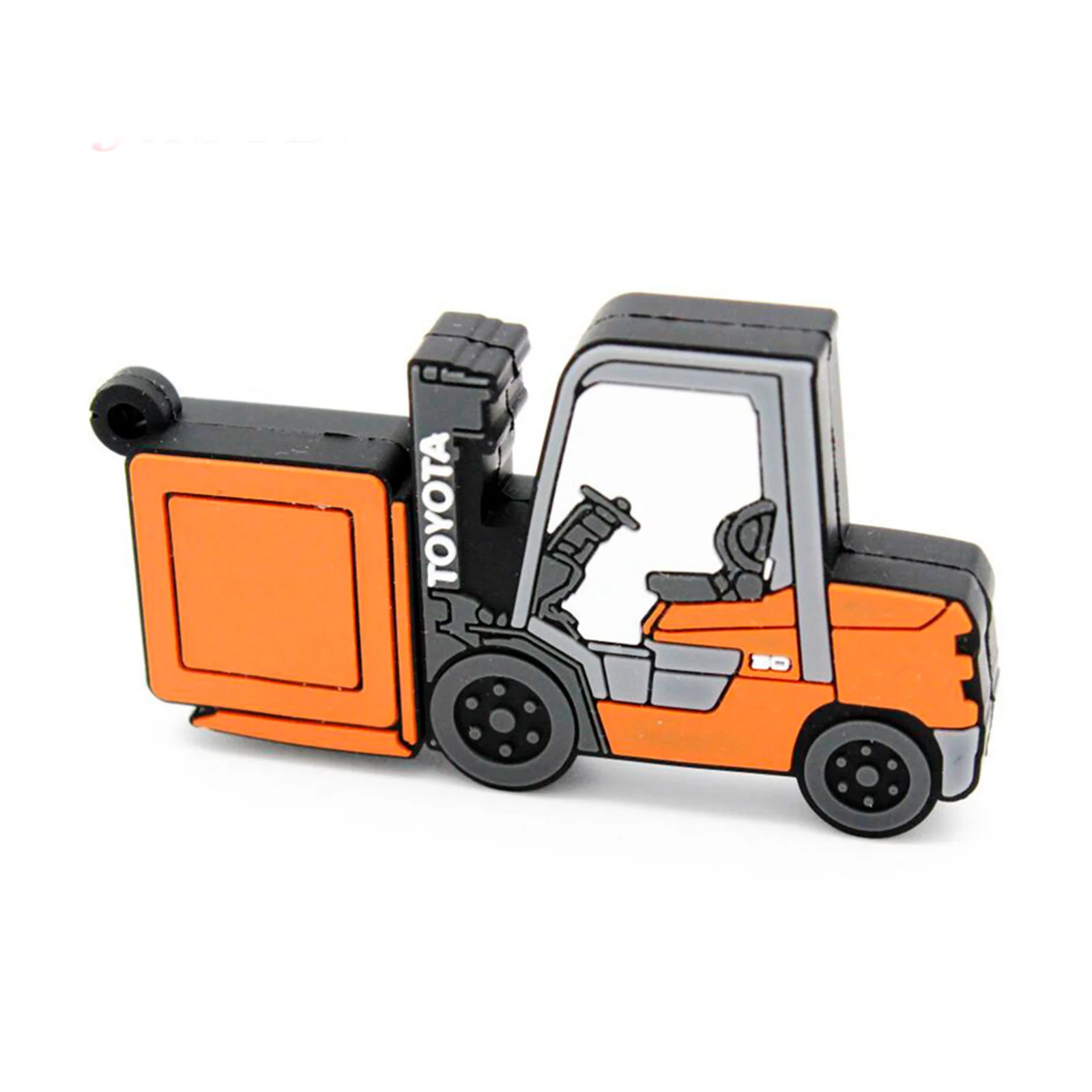 Флешка Резиновая Погрузчик Forklift Truck Q143 оранжевый 64 Гб - фото 5