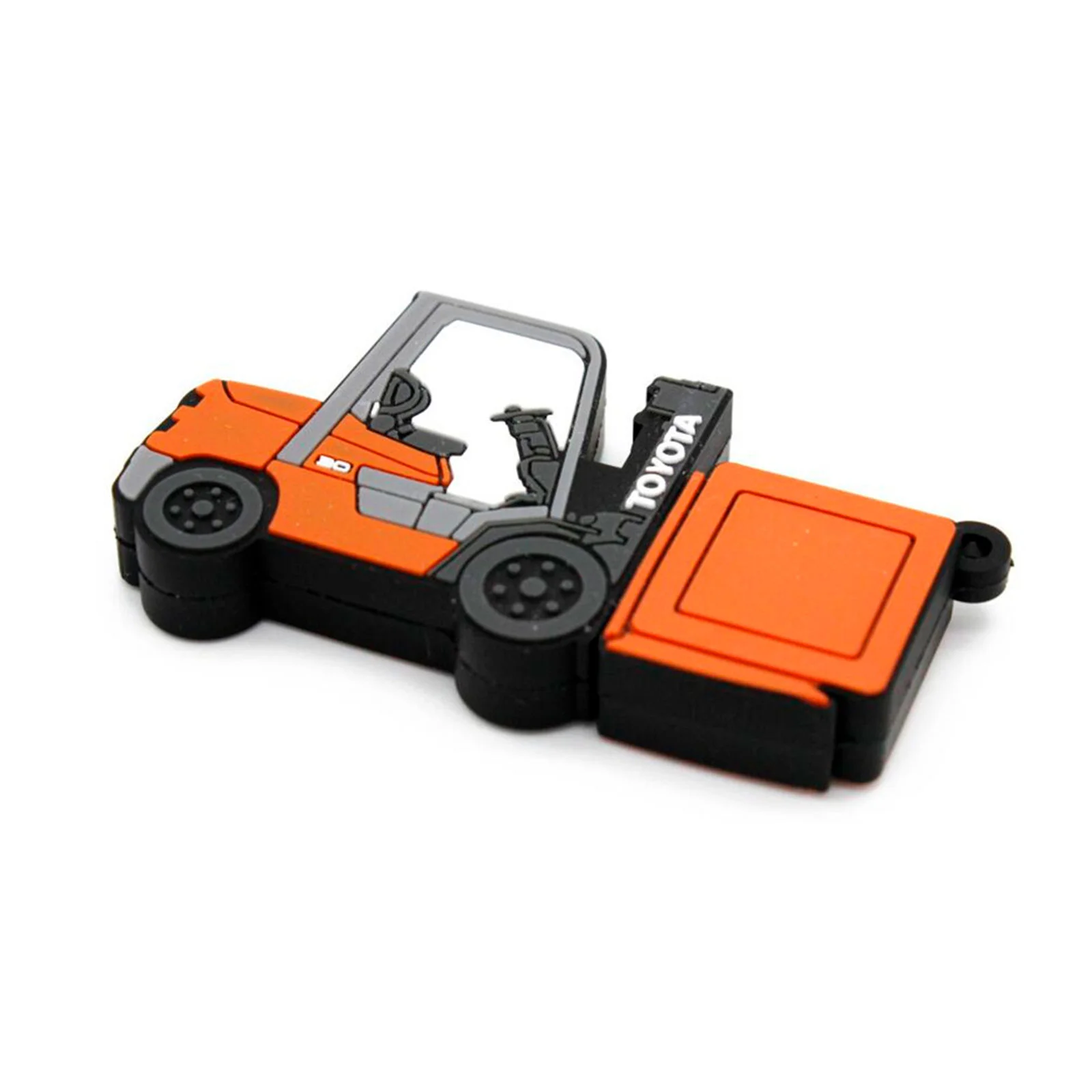 Флешка Резиновая Погрузчик Forklift Truck Q143 оранжевый 256 Гб - фото 6