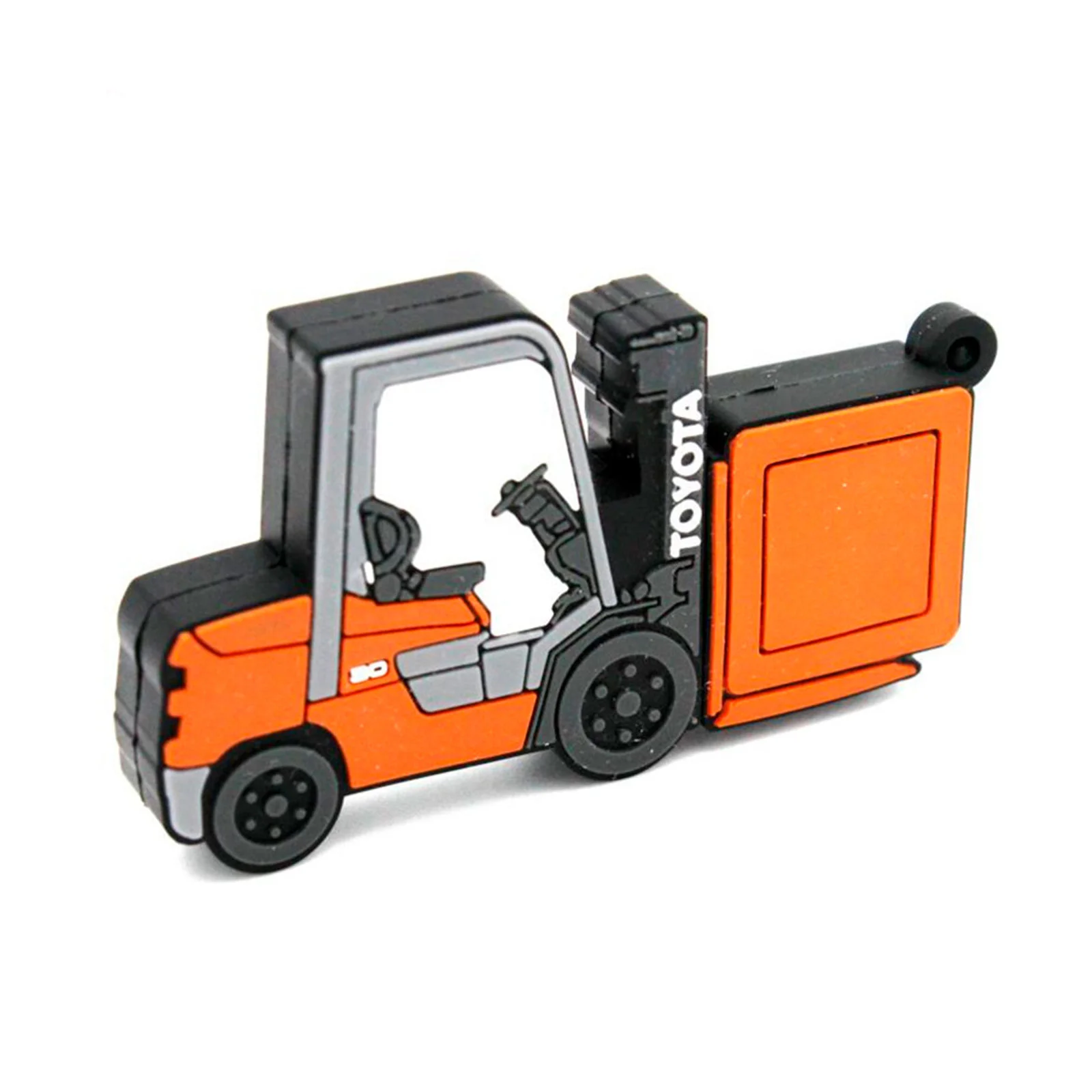 Флешка Резиновая Погрузчик Forklift Truck Q143 оранжевый 512 Гб - фото 7