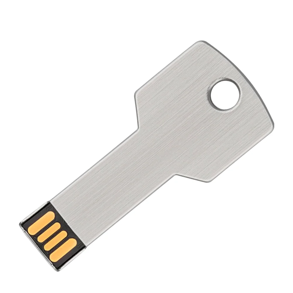 Флешка Металлическая Ключ Key R145 серебряный матовый 64 Гб - фото 1