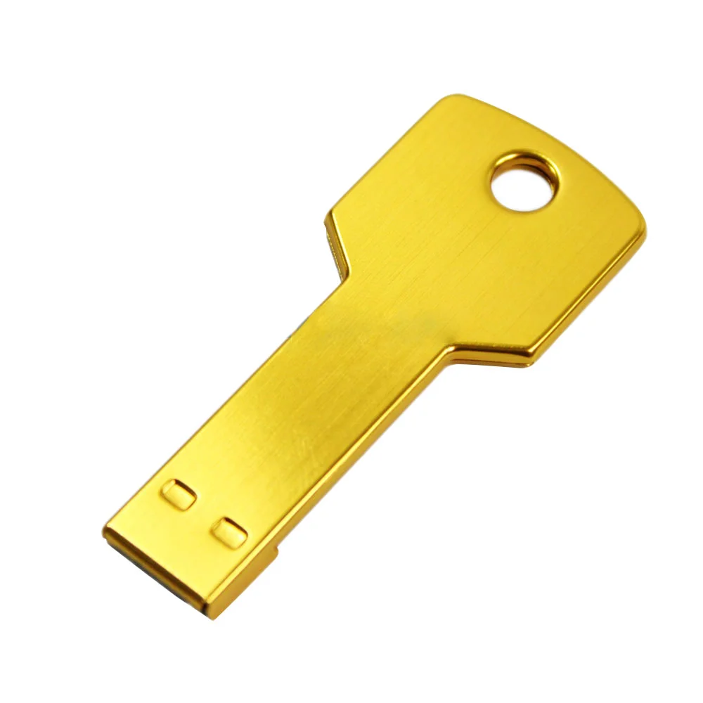 Флешка Металлическая Ключ Key R145 золотой глянец 4 Гб - фото 2