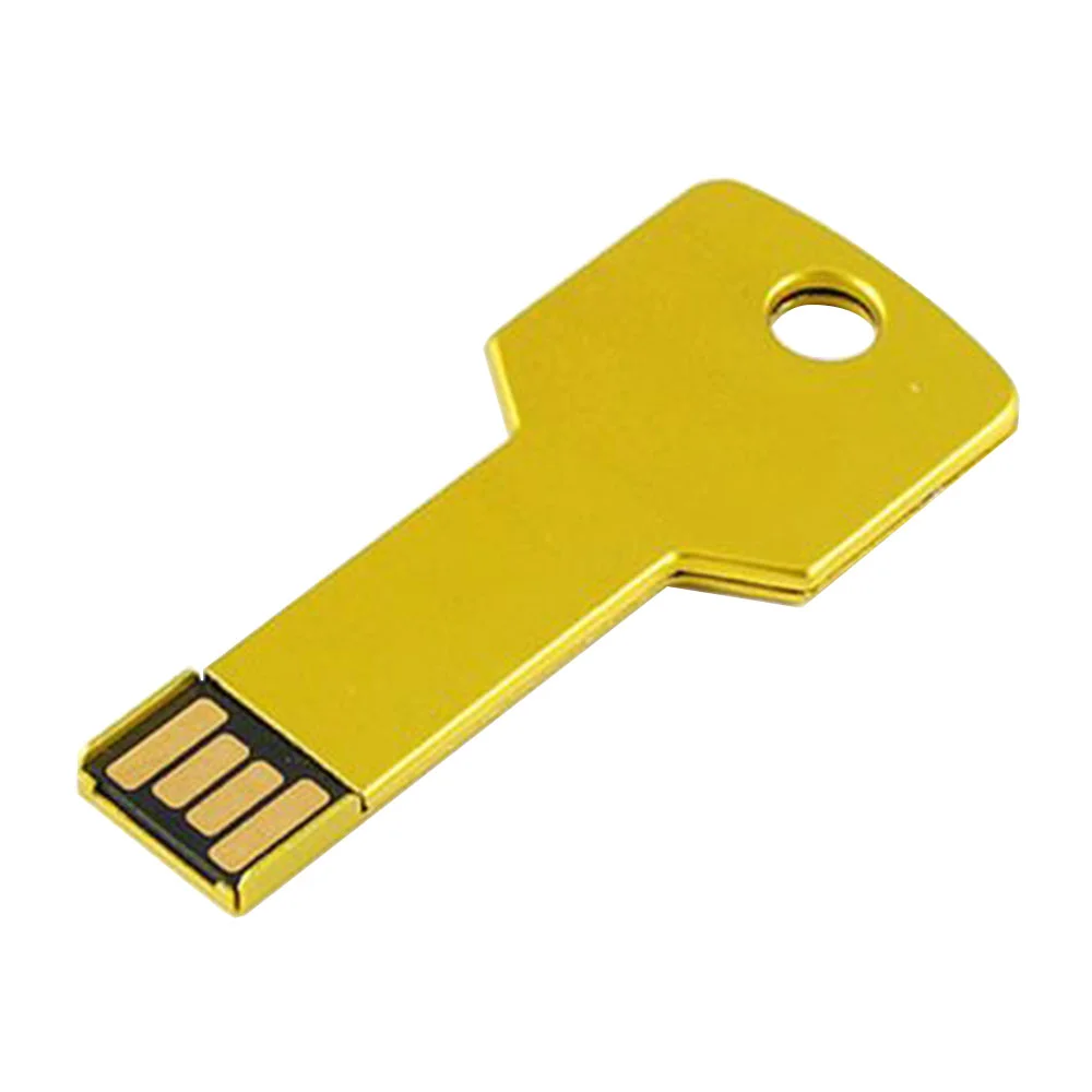 Флешка Металлическая Ключ "Key" R145 золотой глянец 2 Гб - фото 3