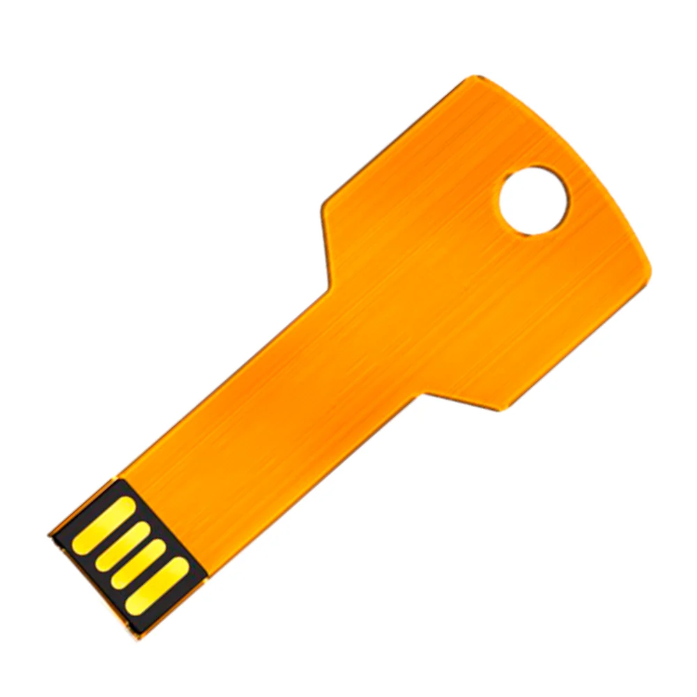 Флешка Металлическая Ключ Key R145 оранжевый 256 Гб - фото 1
