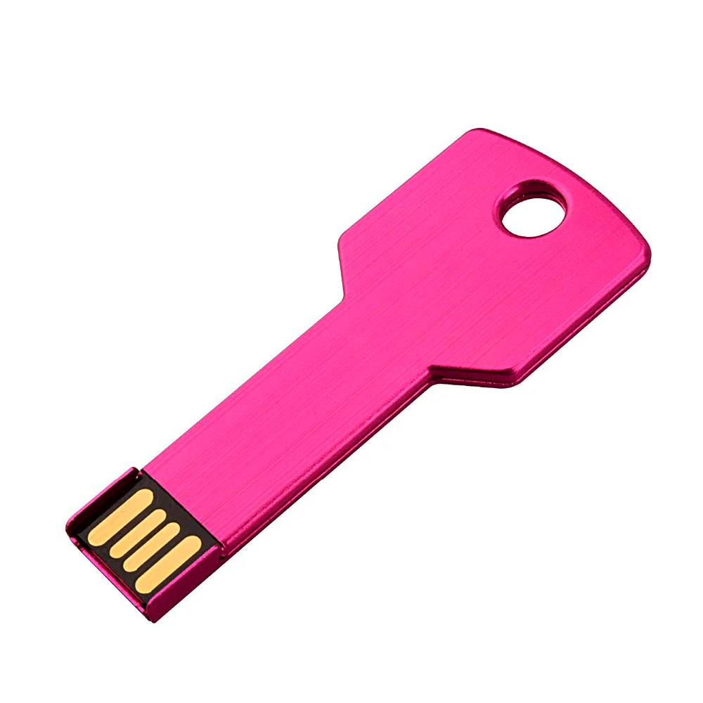 Флешка Металлическая Ключ Key R145 розовый 128 Гб - фото 4