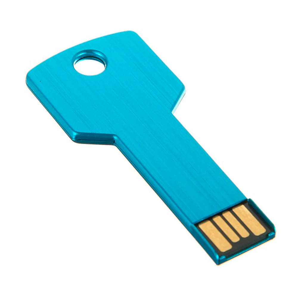 Флешка Металлическая Ключ Key R145 голубой 16 Гб - фото 2