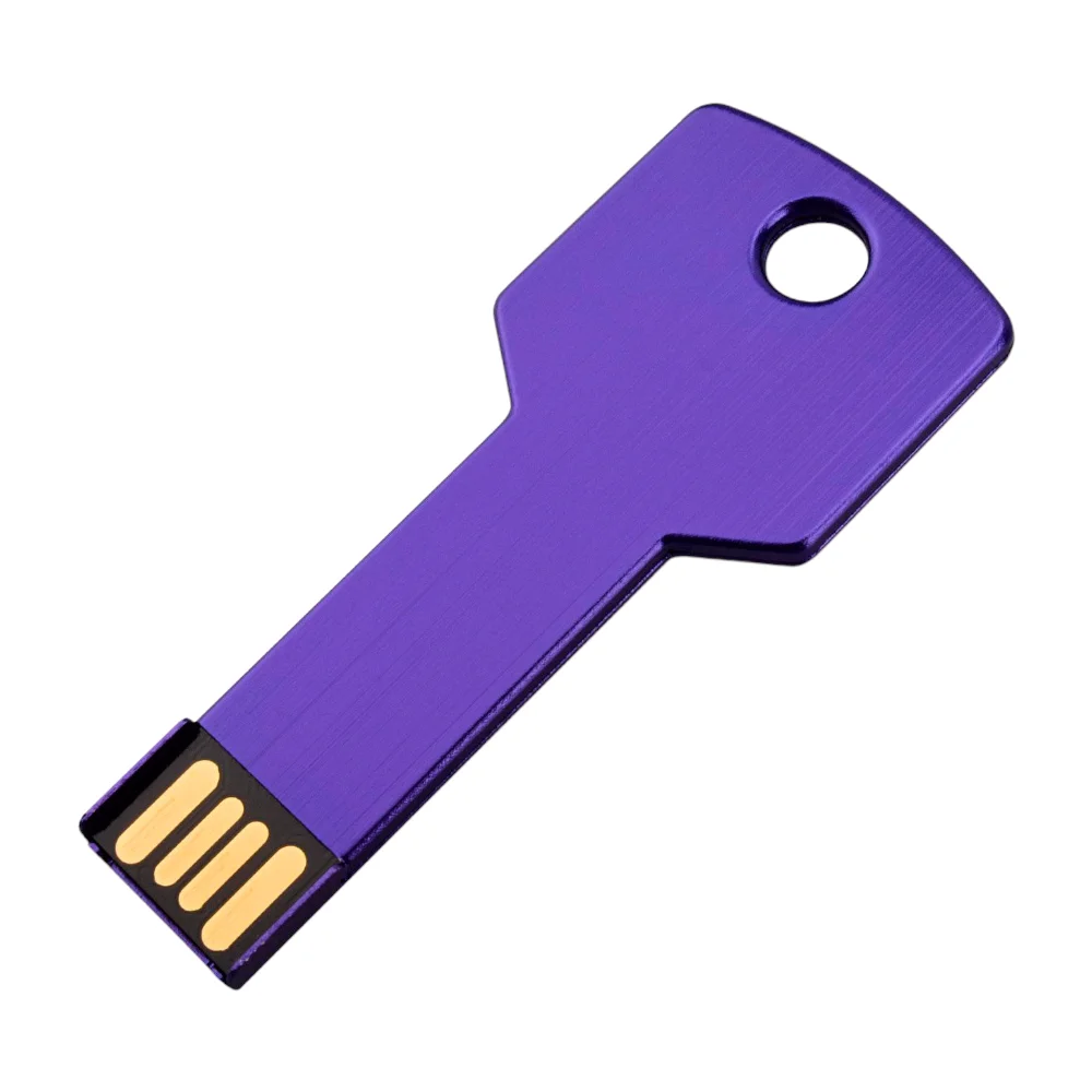 Флешка Металлическая Ключ Key R145 сиреневый 128 Гб - фото 4