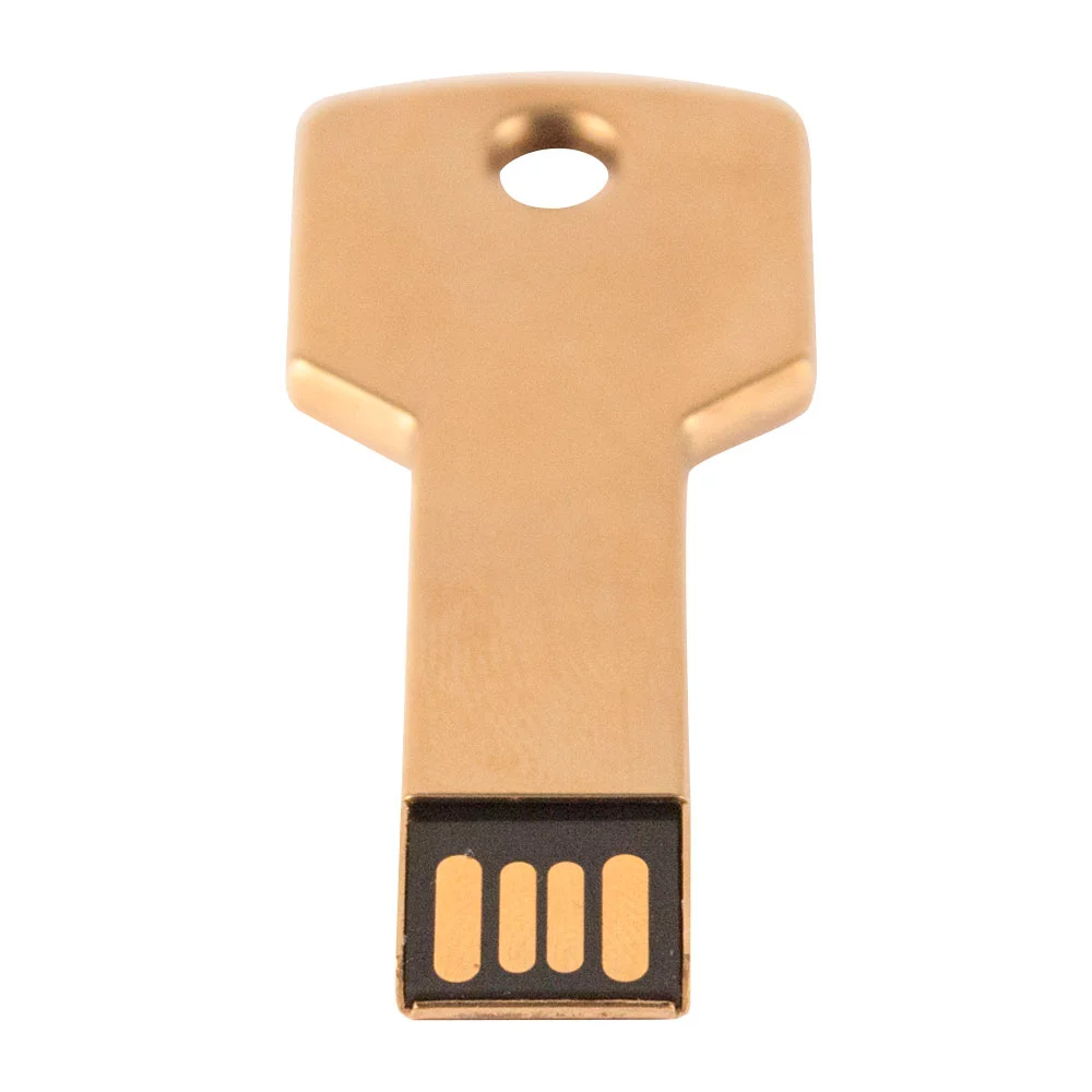 Флешка Металлическая Ключ Key R145 золотой матовый 4 Гб - фото 3