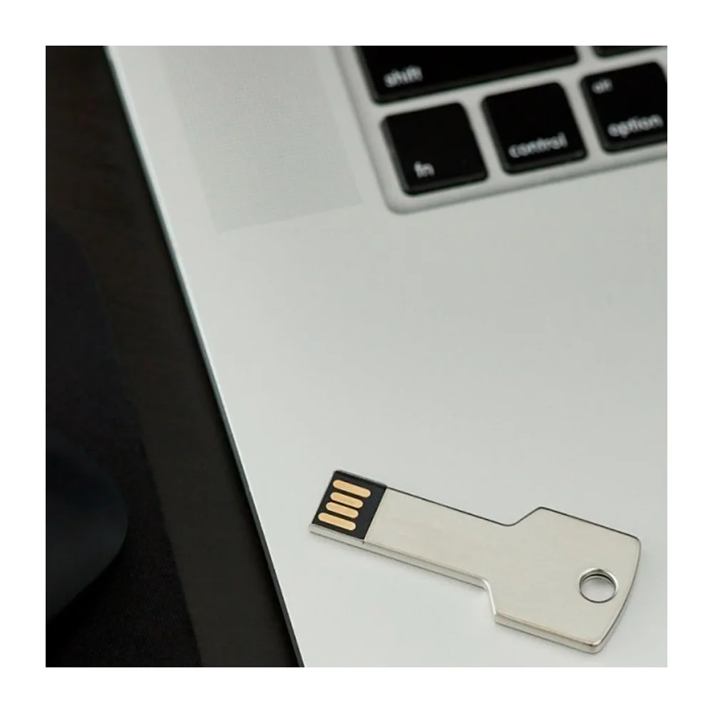 Флешка Металлическая Ключ Key R145 серебряный глянец 2 Гб - фото 4