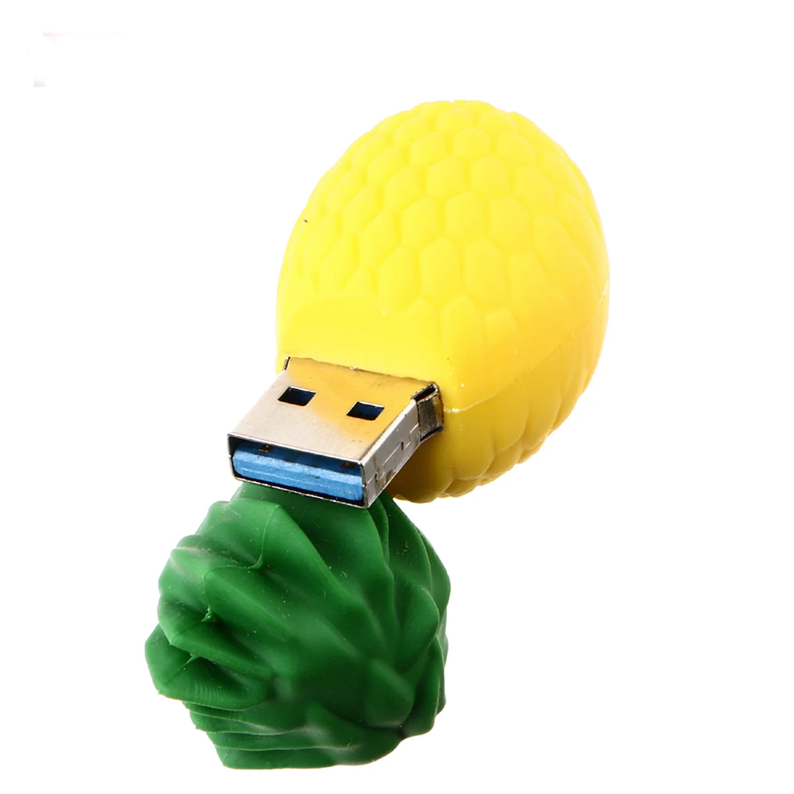 Флешка Резиновая Ананас \Pineapple\ Q146 желтый 4 Гб - фото 4