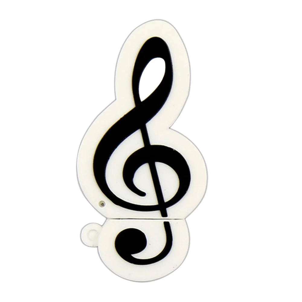 Флешка Резиновая Скрипичный Ключ Treble Clef Q151 белый 256 Гб