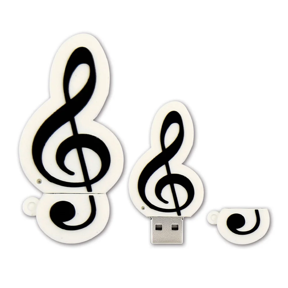 Флешка Резиновая Скрипичный Ключ Treble Clef Q151 белый 256 Гб - фото 3