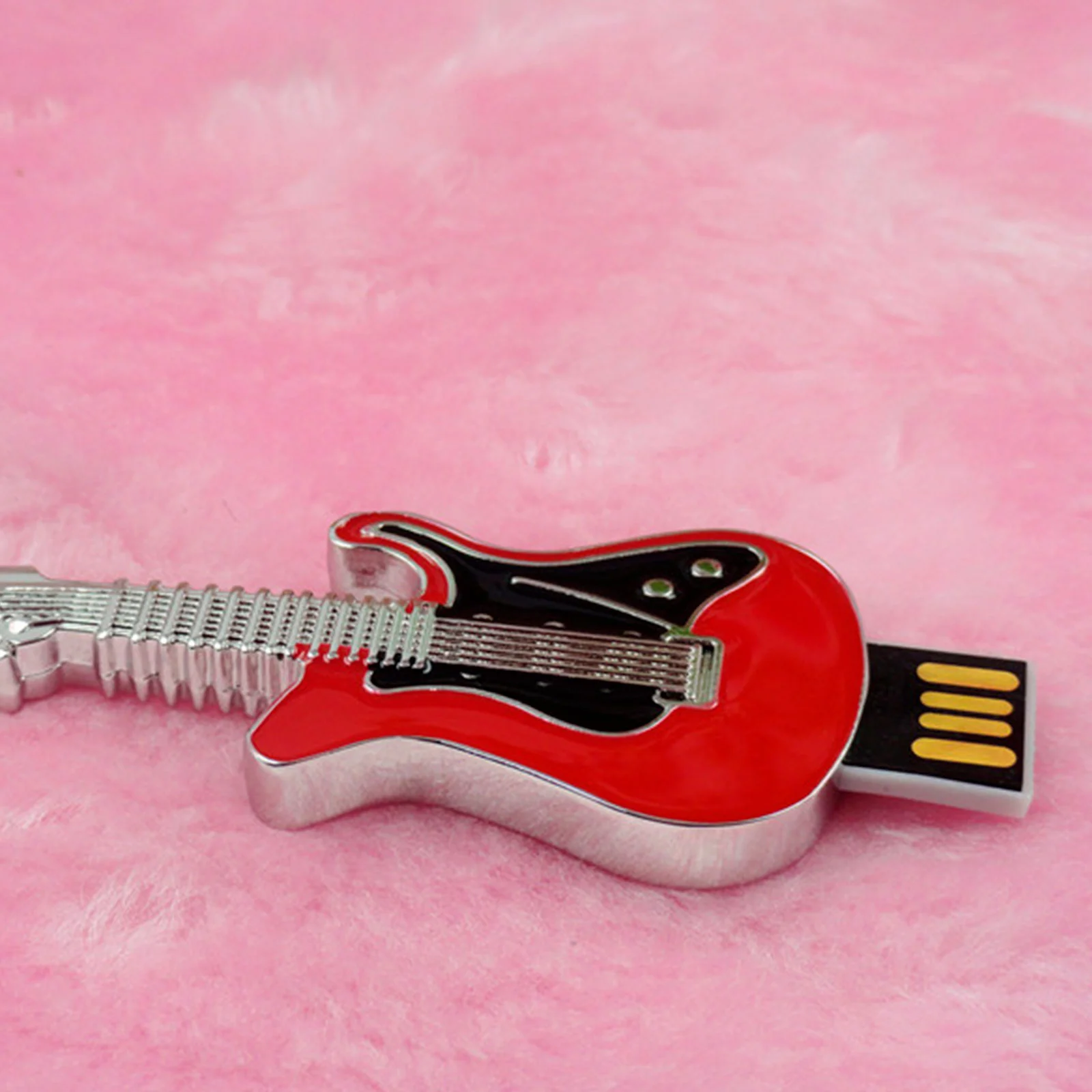 Флешка Металлическая Гитара Guitar R153 красный 16 Гб - фото 3