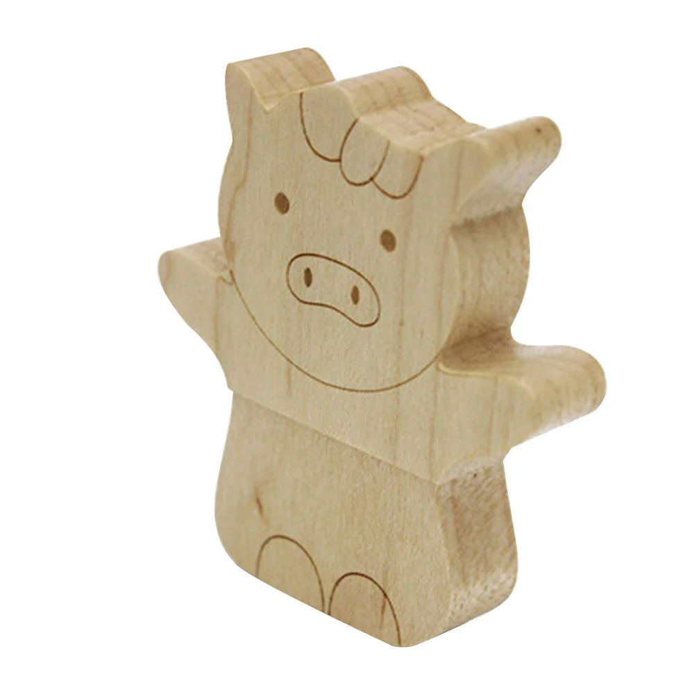 Флешка Деревянная Свинка Вуди Woody Pig F157 бежевый 8 Гб - фото 2