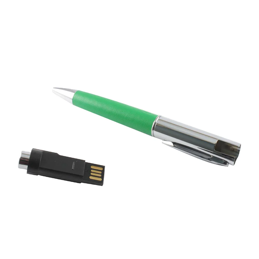 Флешка Металлическая Ручка Наппа Pen Nappa R162 зеленый 32 Гб - фото 6