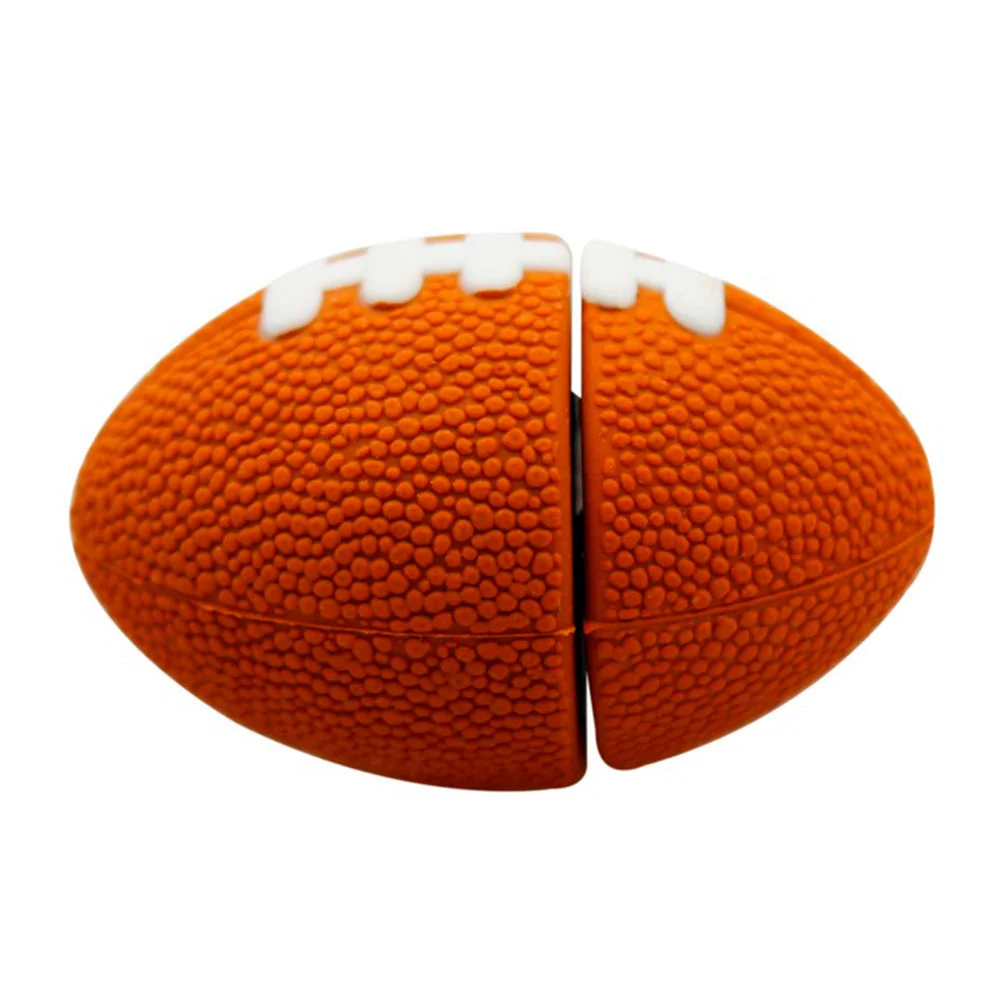 Флешка Резиновая Мяч Регби Rugby Ball Q164 оранжевый 1 Гб - фото 8