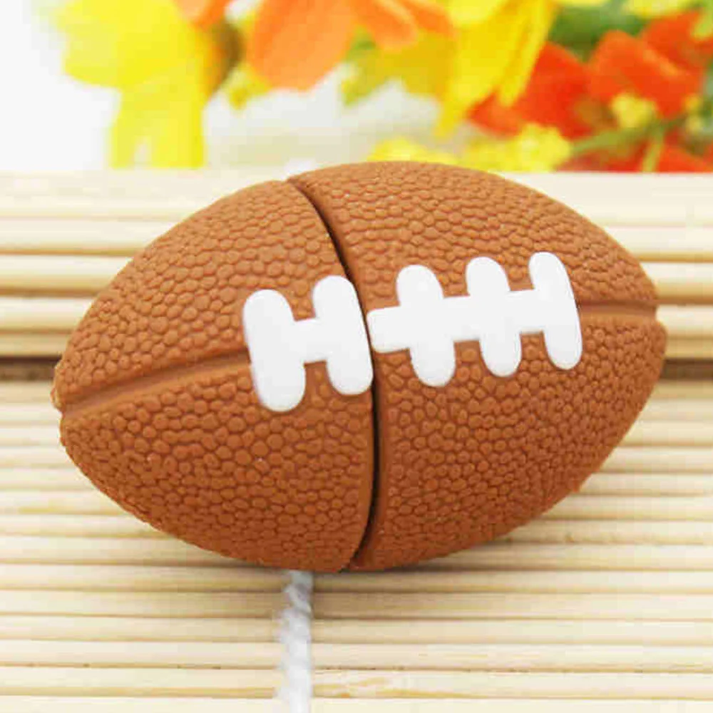 Флешка Резиновая Мяч Регби Rugby Ball Q164 коричневый 512 Гб - фото 9
