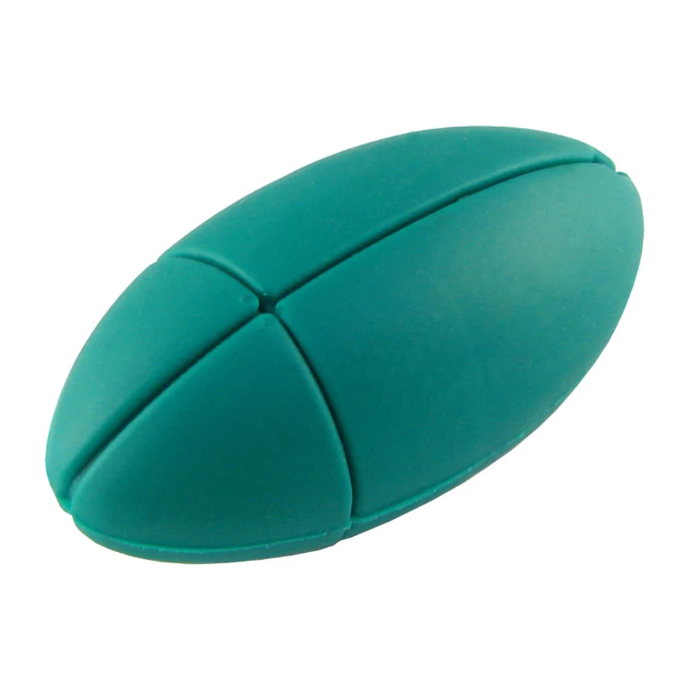 Флешка Резиновая Мяч Регби \Rugby Ball\ Q164 зеленый 16 Гб - фото 3