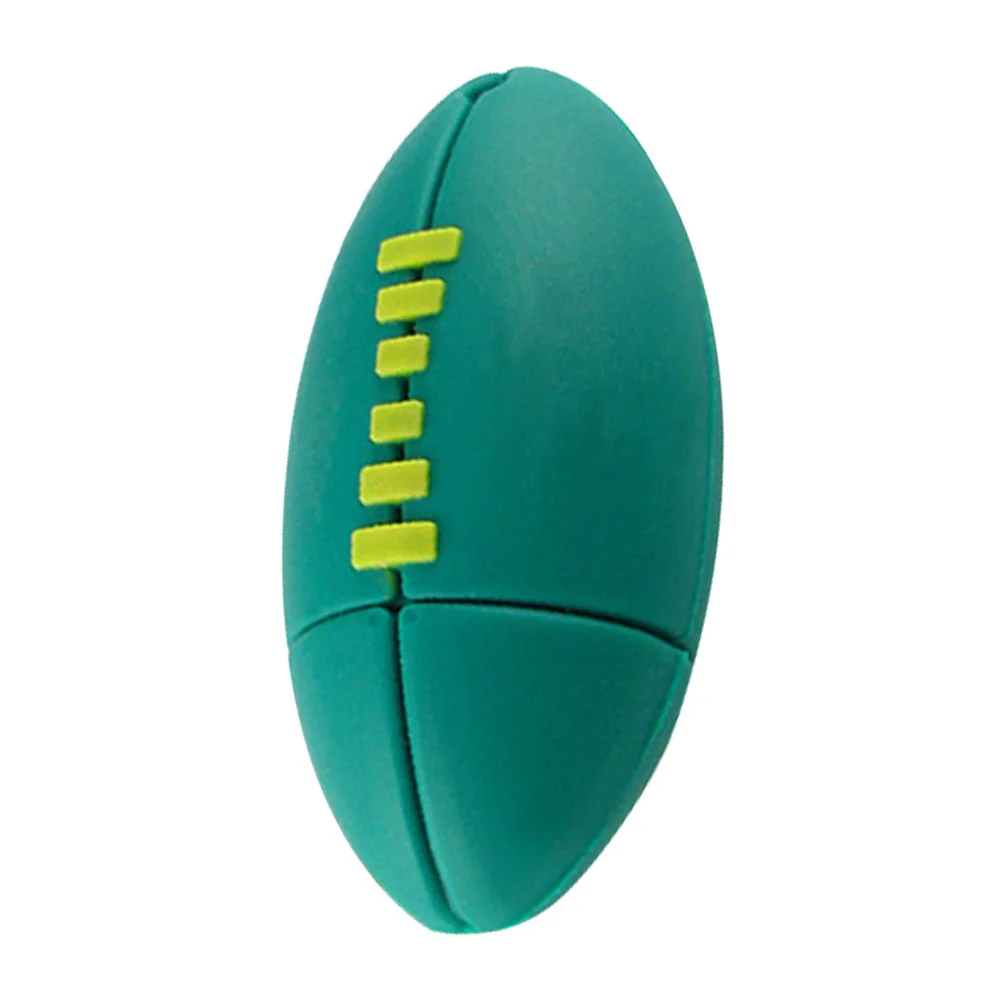 Флешка Резиновая Мяч Регби \Rugby Ball\ Q164 зеленый 16 Гб - фото 6