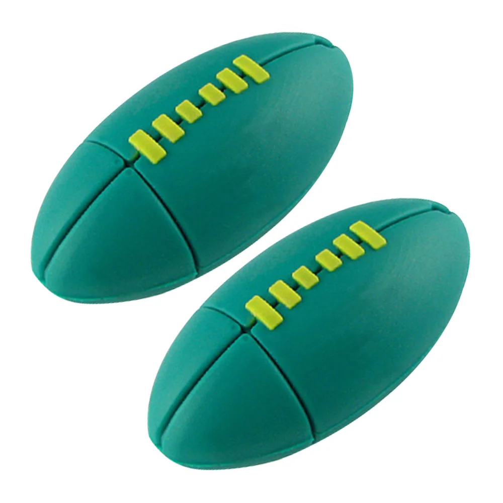 Флешка Резиновая Мяч Регби Rugby Ball Q164 зеленый 1 Гб - фото 5