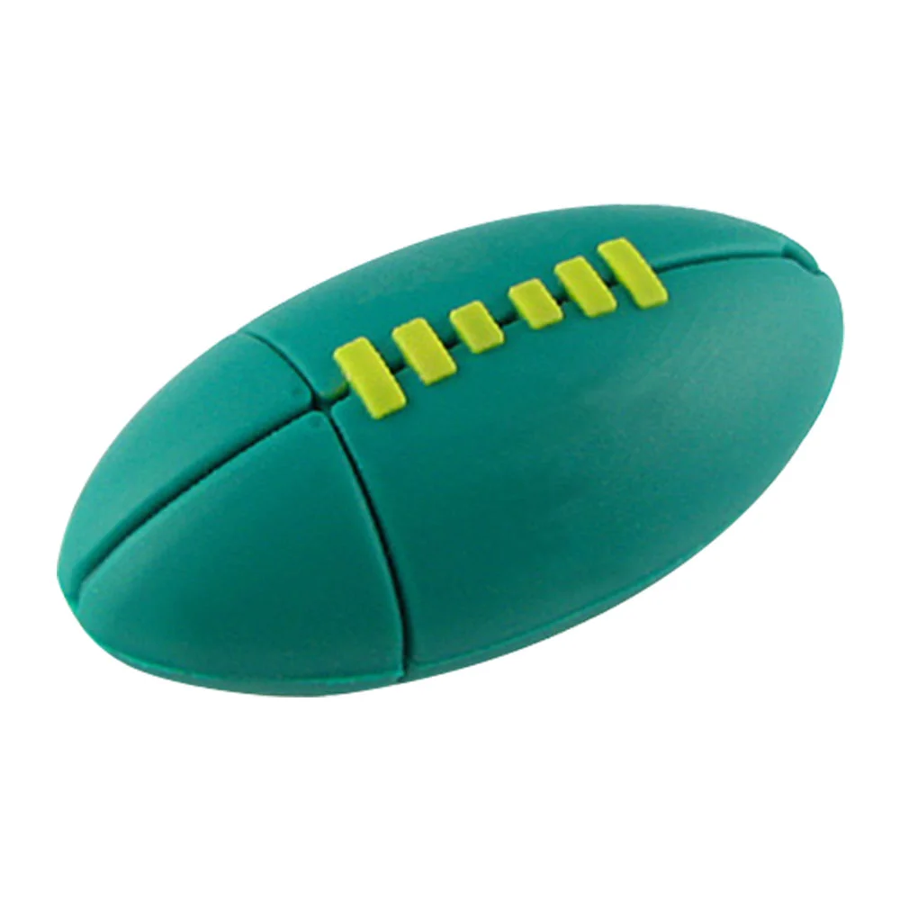 Флешка Резиновая Мяч Регби Rugby Ball Q164 зеленый 256 Гб