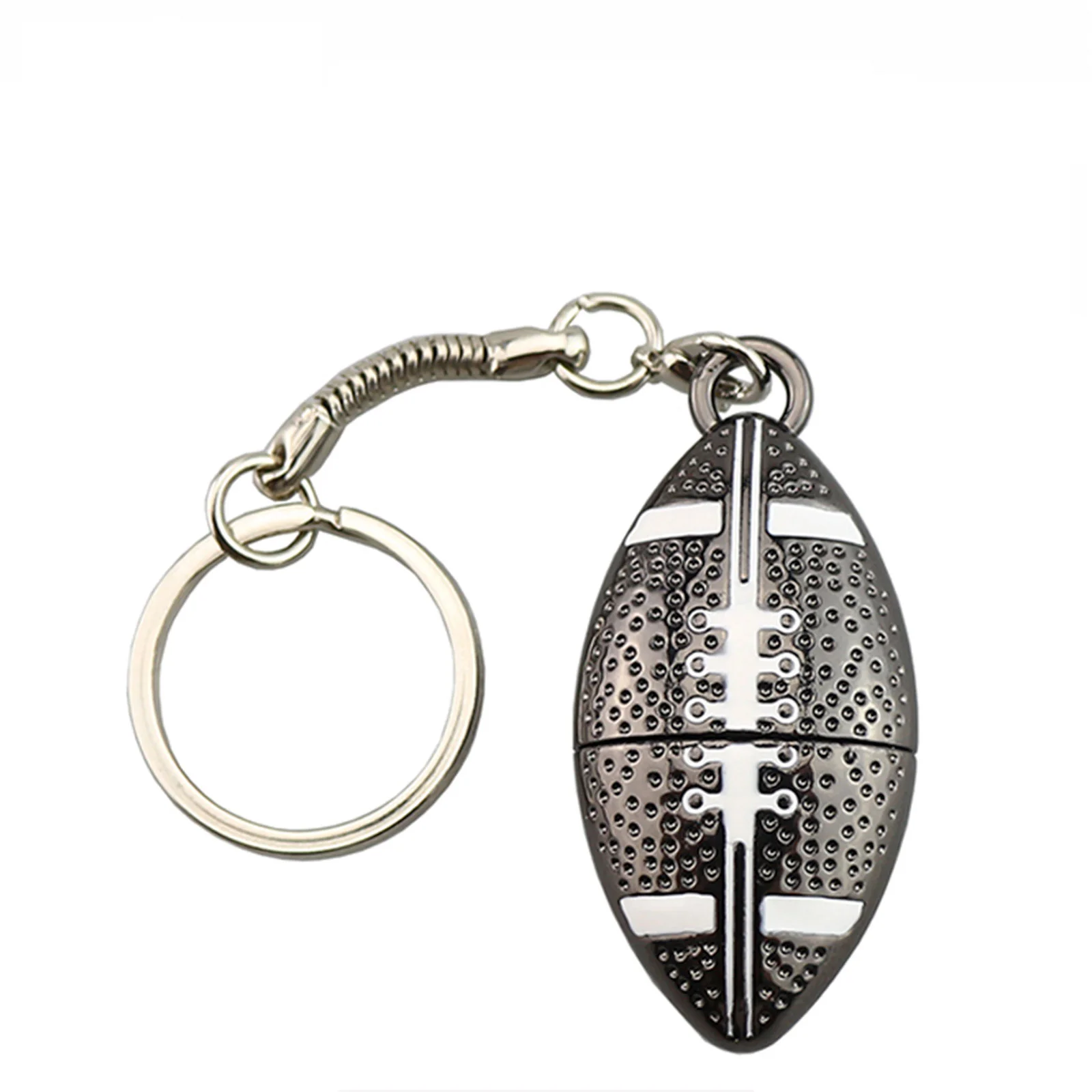Флешка Металлическая Мяч Регби Rugby Ball R166 черный 512 Гб