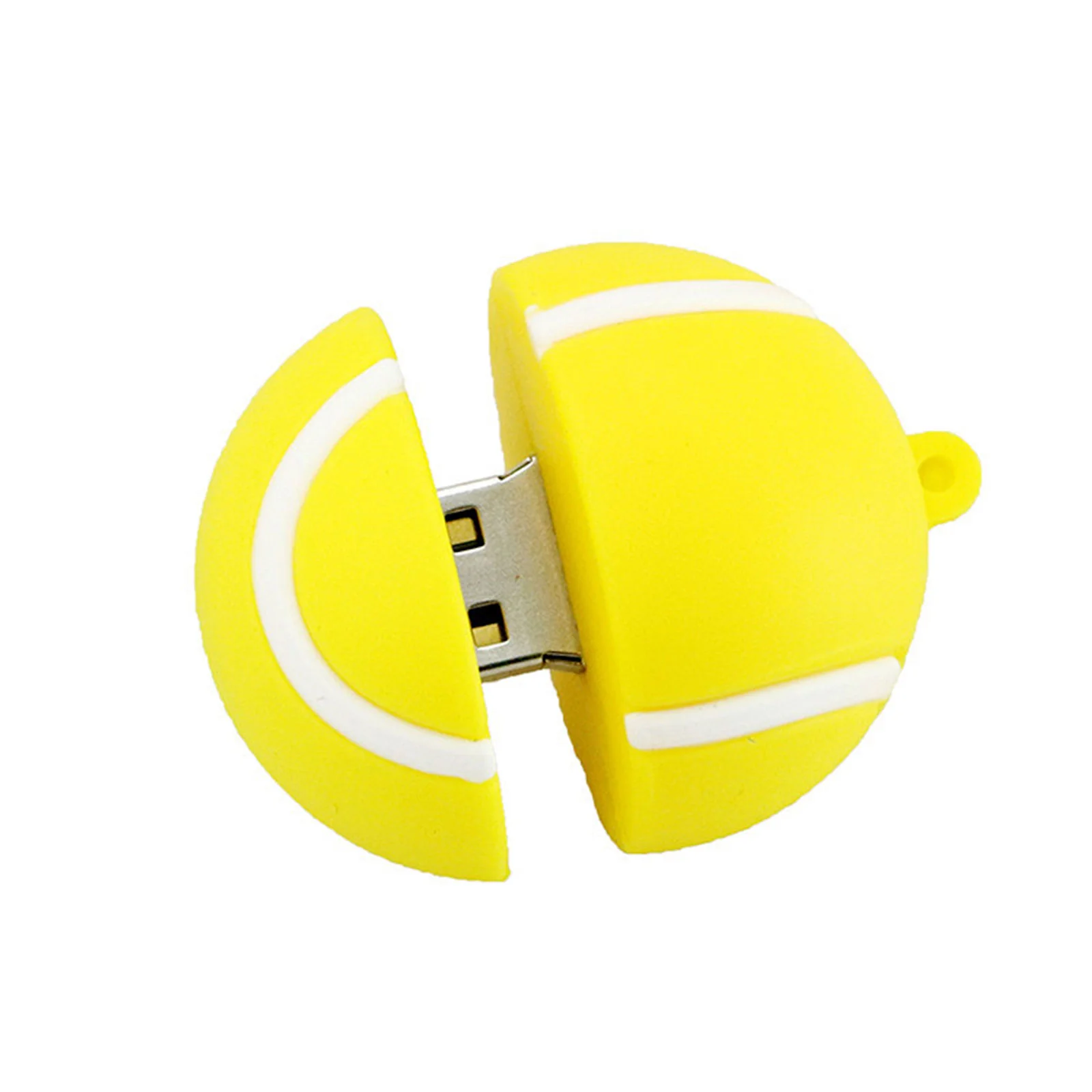 Флешка Резиновая Теннисный Мяч Tennis Ball Q167 желтый 8 Гб - фото 3