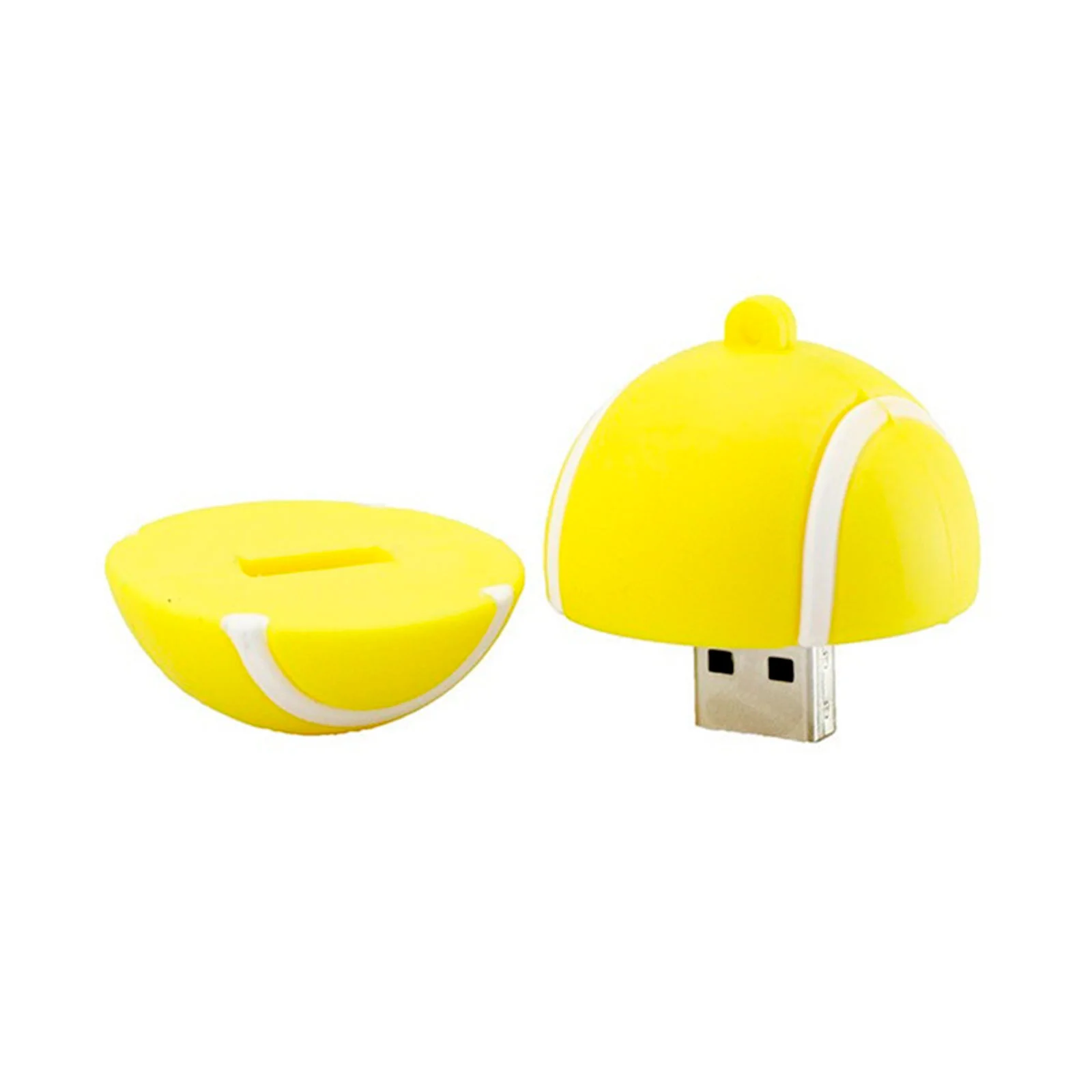 Флешка Резиновая Теннисный Мяч Tennis Ball Q167 желтый 8 Гб - фото 5