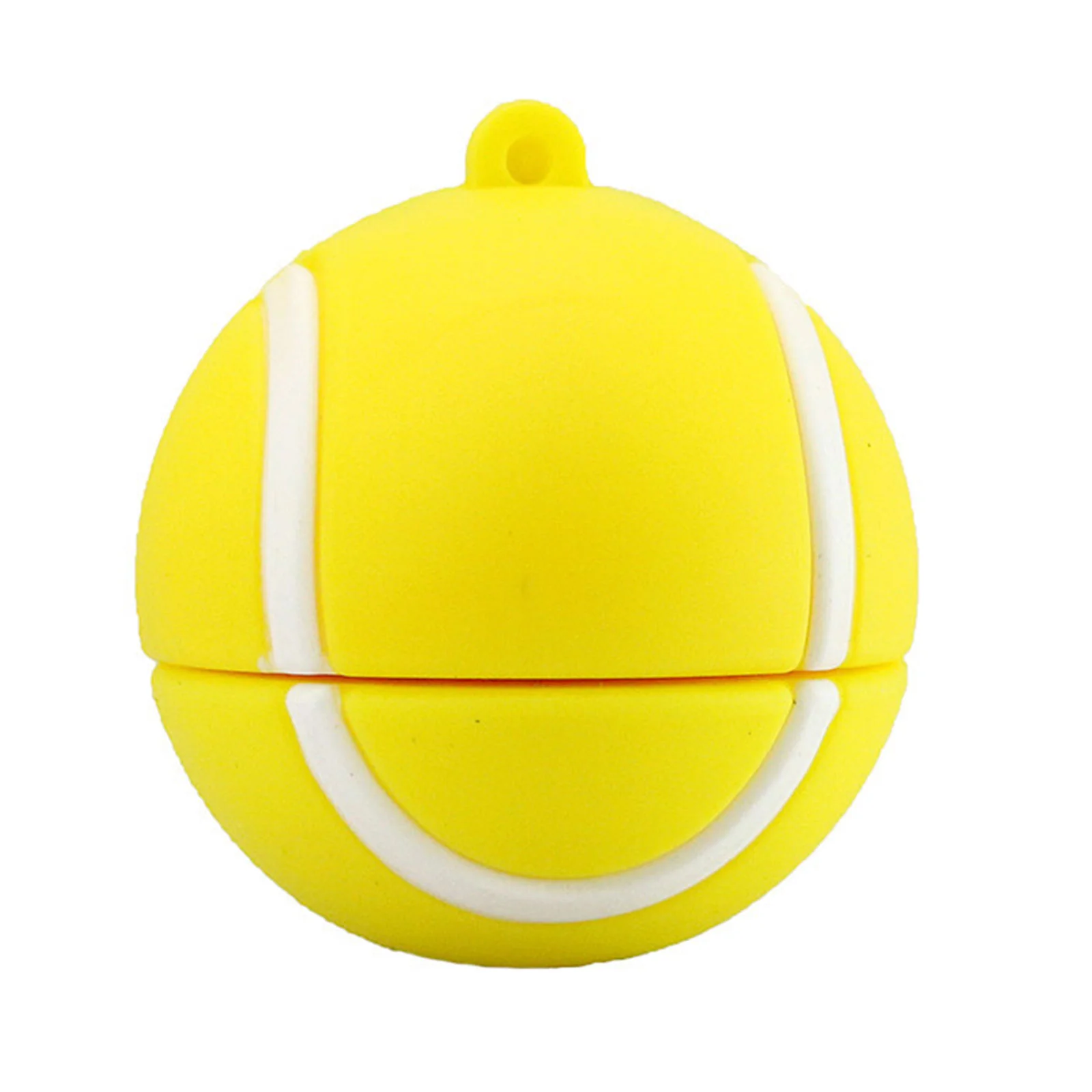 Флешка Резиновая Теннисный Мяч Tennis Ball Q167 желтый 256 Гб - фото 1