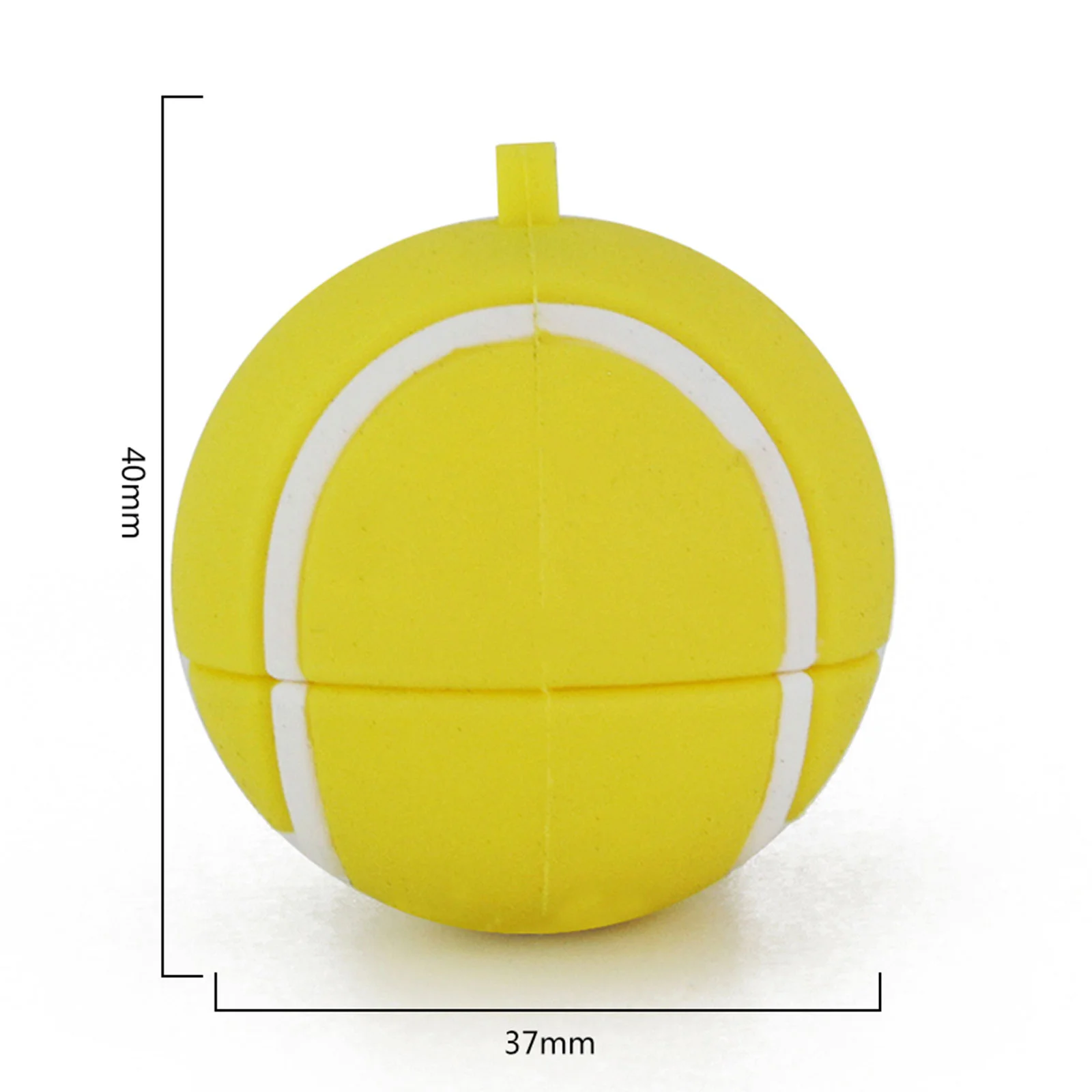 Флешка Резиновая Теннисный Мяч Tennis Ball Q167 желтый 256 Гб - фото 7