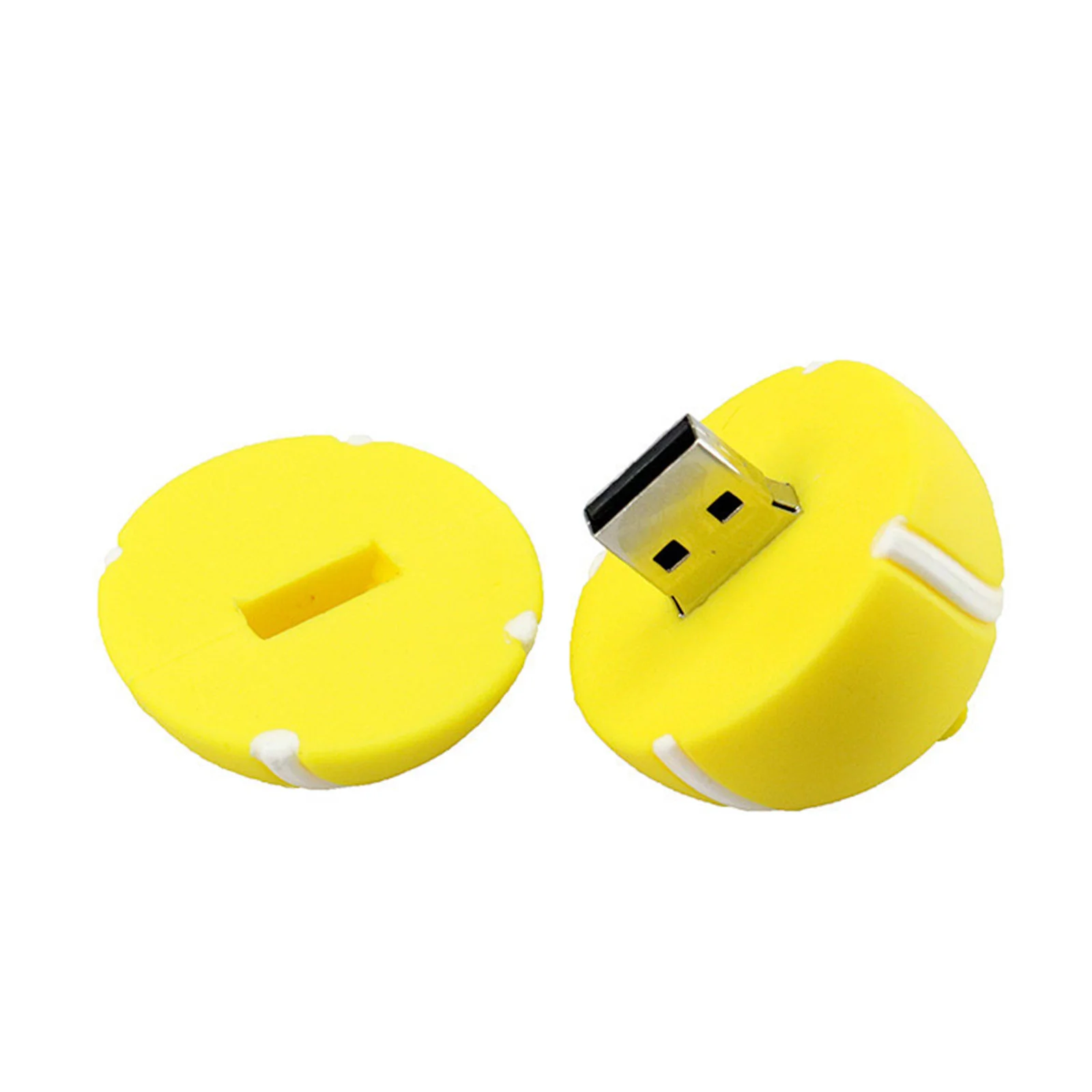Флешка Резиновая Теннисный Мяч Tennis Ball Q167 желтый 1 Гб - фото 4