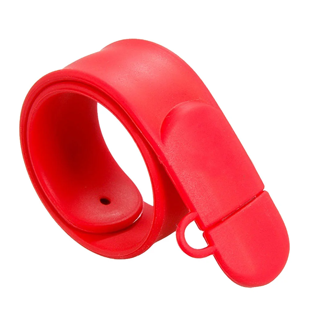 Флешка Силиконовый Браслет Слап "Bracelet Slap" V169 красный 1 Гб - фото 4