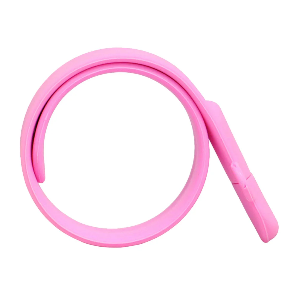 Флешка Силиконовый Браслет Слап Bracelet Slap V169 розовый 128 Гб - фото 4