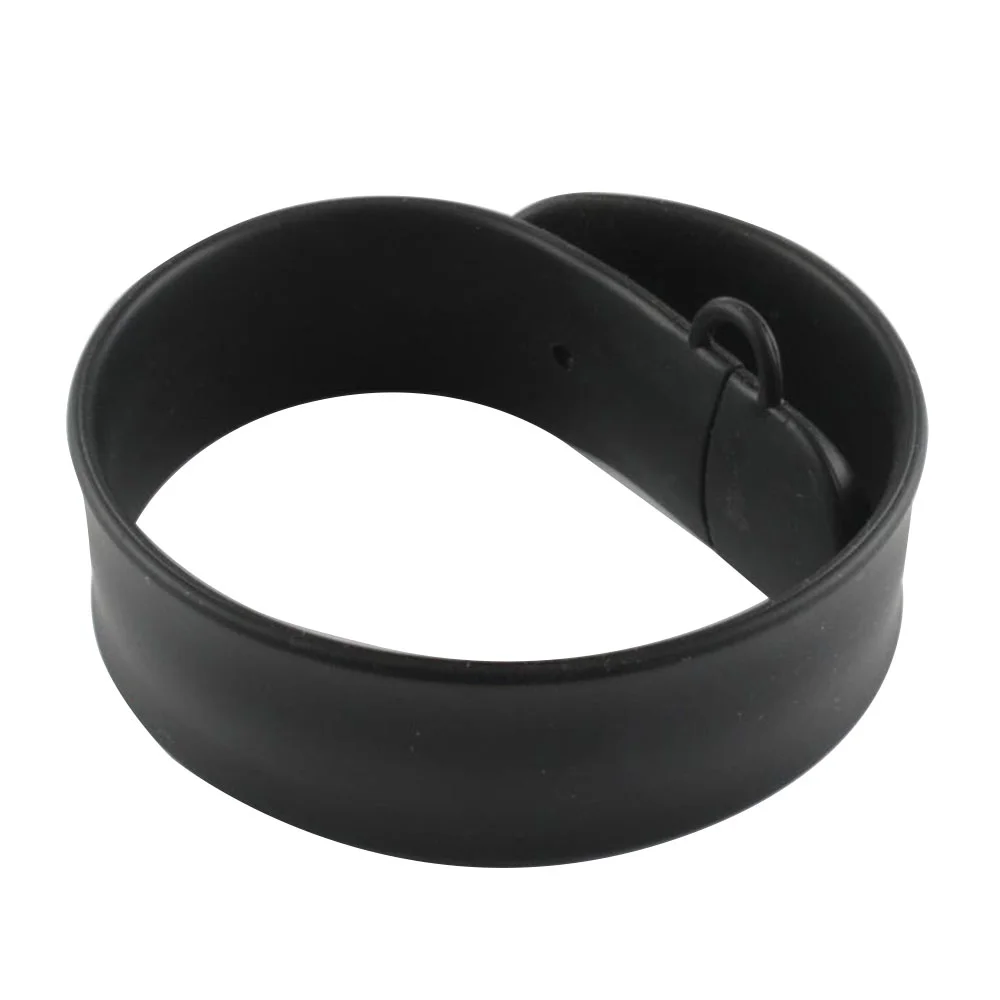 Флешка Силиконовый Браслет Слап Bracelet Slap V169 черный 32 Гб - фото 3