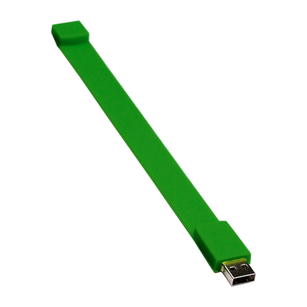 Флешка Силиконовый Браслет Bracelet Splice V170 зеленый 4 Гб - фото 8