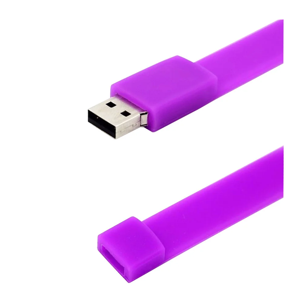Флешка Силиконовый Браслет Bracelet Splice V170 фиолетовый 4 Гб - фото 8