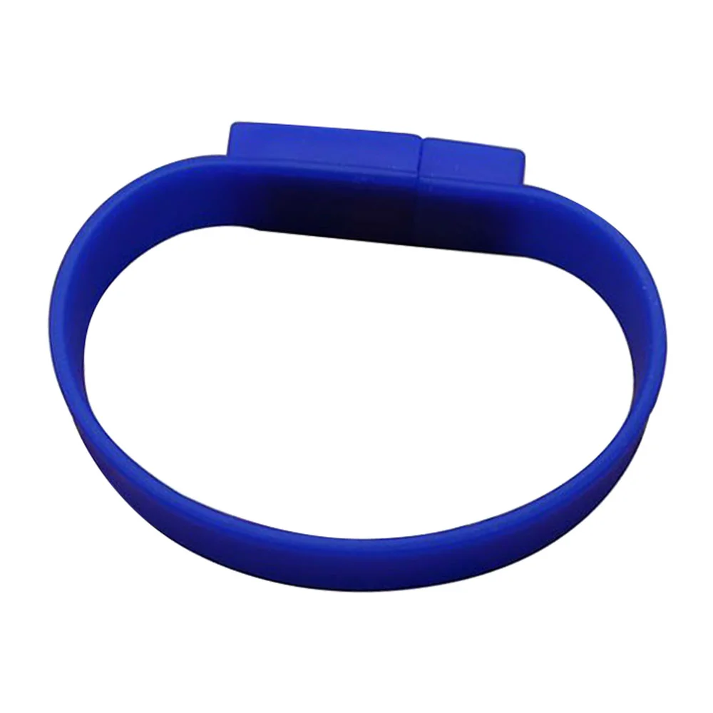 Флешка Силиконовый Браслет \Bracelet Splice\ V170 синий 1 Гб - фото 10