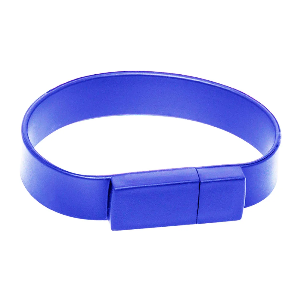 Флешка Силиконовый Браслет \Bracelet Splice\ V170 синий 1 Гб - фото 2