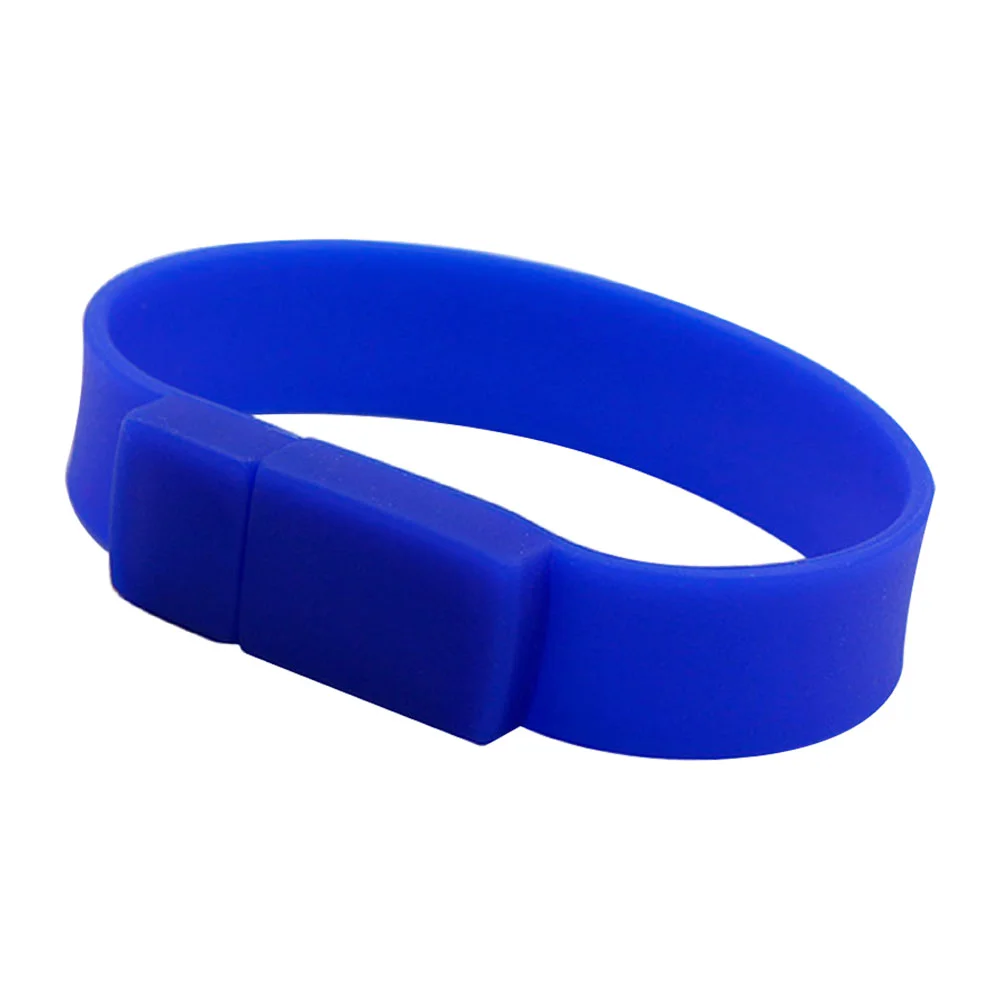 Флешка Силиконовый Браслет \Bracelet Splice\ V170 синий 1 Гб - фото 3