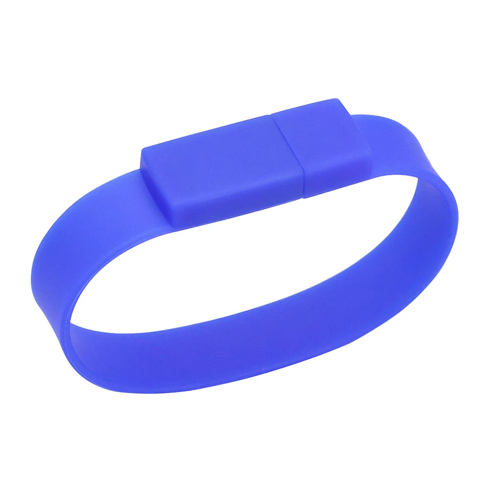 Флешка Силиконовый Браслет \Bracelet Splice\ V170 синий 1 Гб - фото 7