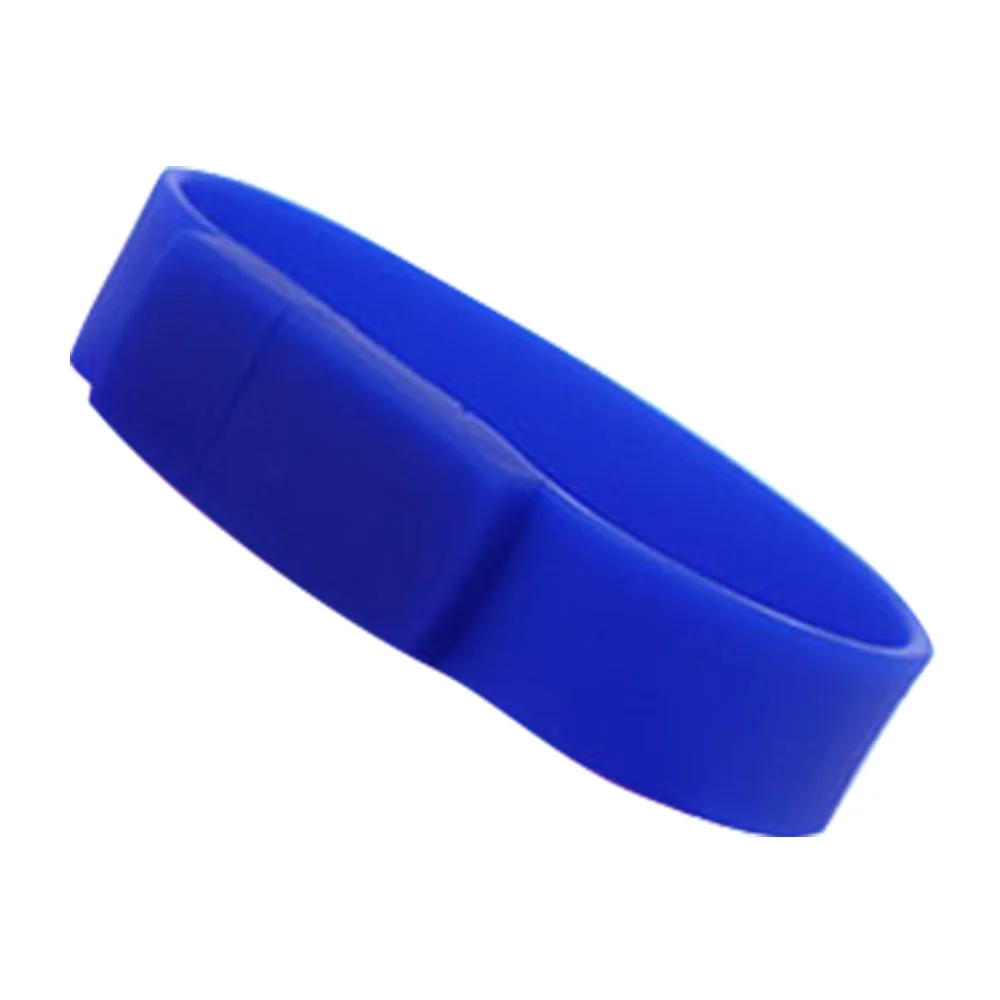 Флешка Силиконовый Браслет \Bracelet Splice\ V170 синий 1 Гб - фото 8